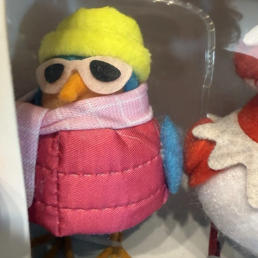 Target Featherly Friends Mini Bird Mushroom Set of 3 Brights NEW Wondershop 2024